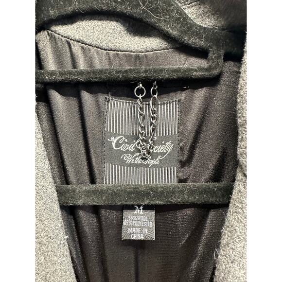 Civil Society Men's Gray Sport Coat UNSTRUCTURED Jacket Sergon Cuff Wool Blazer - Picture 2 of 9